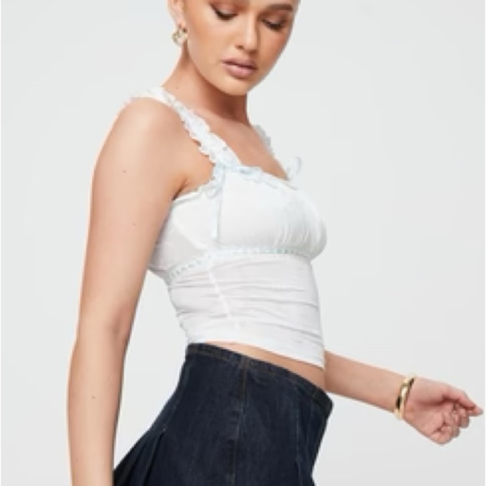 Coquette Ruffle Bow Top - Picture 3 of 8
